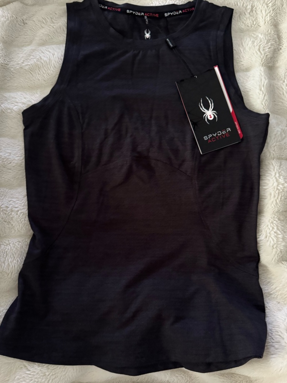 Spyder Black Sleeveless Active Tank Top - Picture 2 of 9